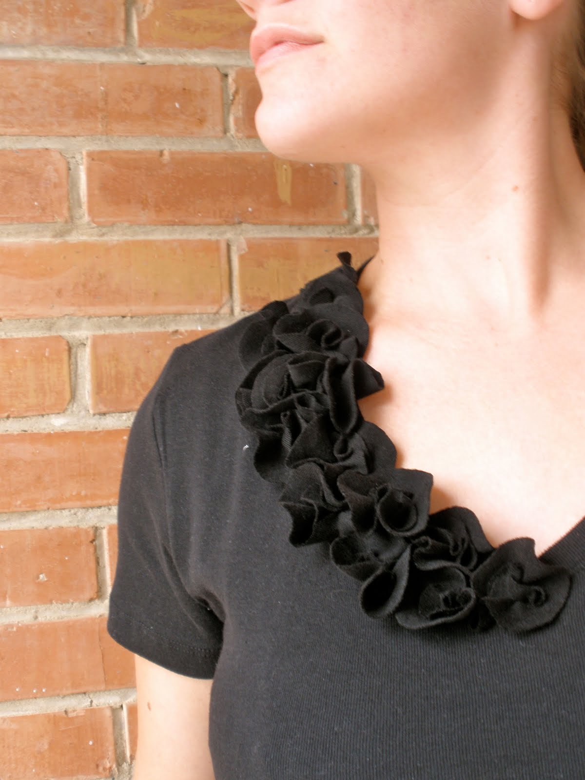 Black Fabric Flowers