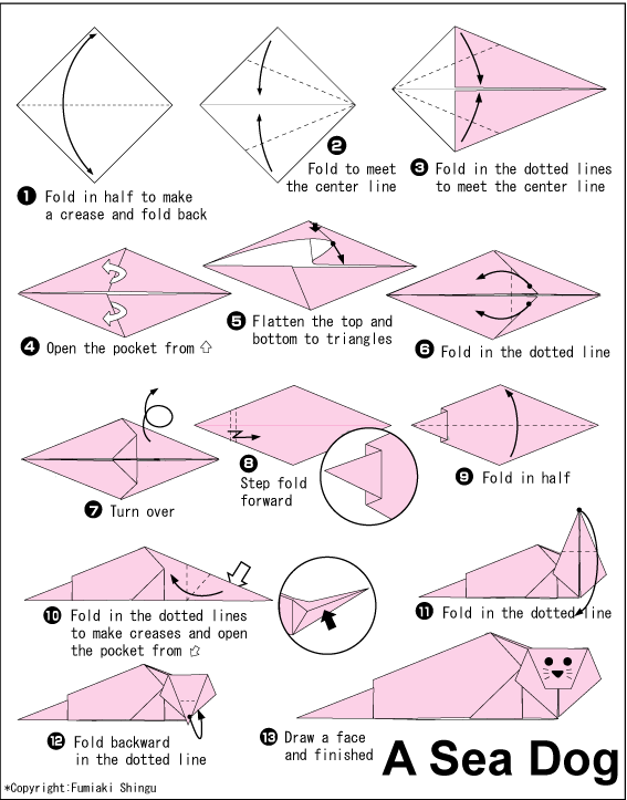 Hasta Karya Origami Anjing Laut