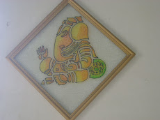 lord ganesha- glass painting by srividhya