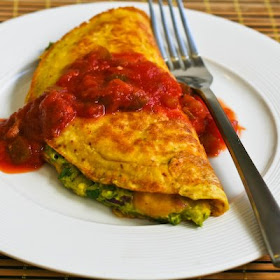 This omelet with easy guacamole and salsa is a phase one breakfast that will keep you from feeling deprived. Southwestern Omelet with Easy Guacamole and Salsa