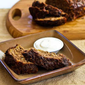 My dad gave two thumbs up to this Horseradish Meatloaf with Caramelized Onions and Sour Cream-Horseradish Sauce. Horseradish Meatloaf with Caramelized Onions and Sour Cream-Horseradish Sauce