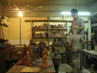 e sua produção em terracota em 2007