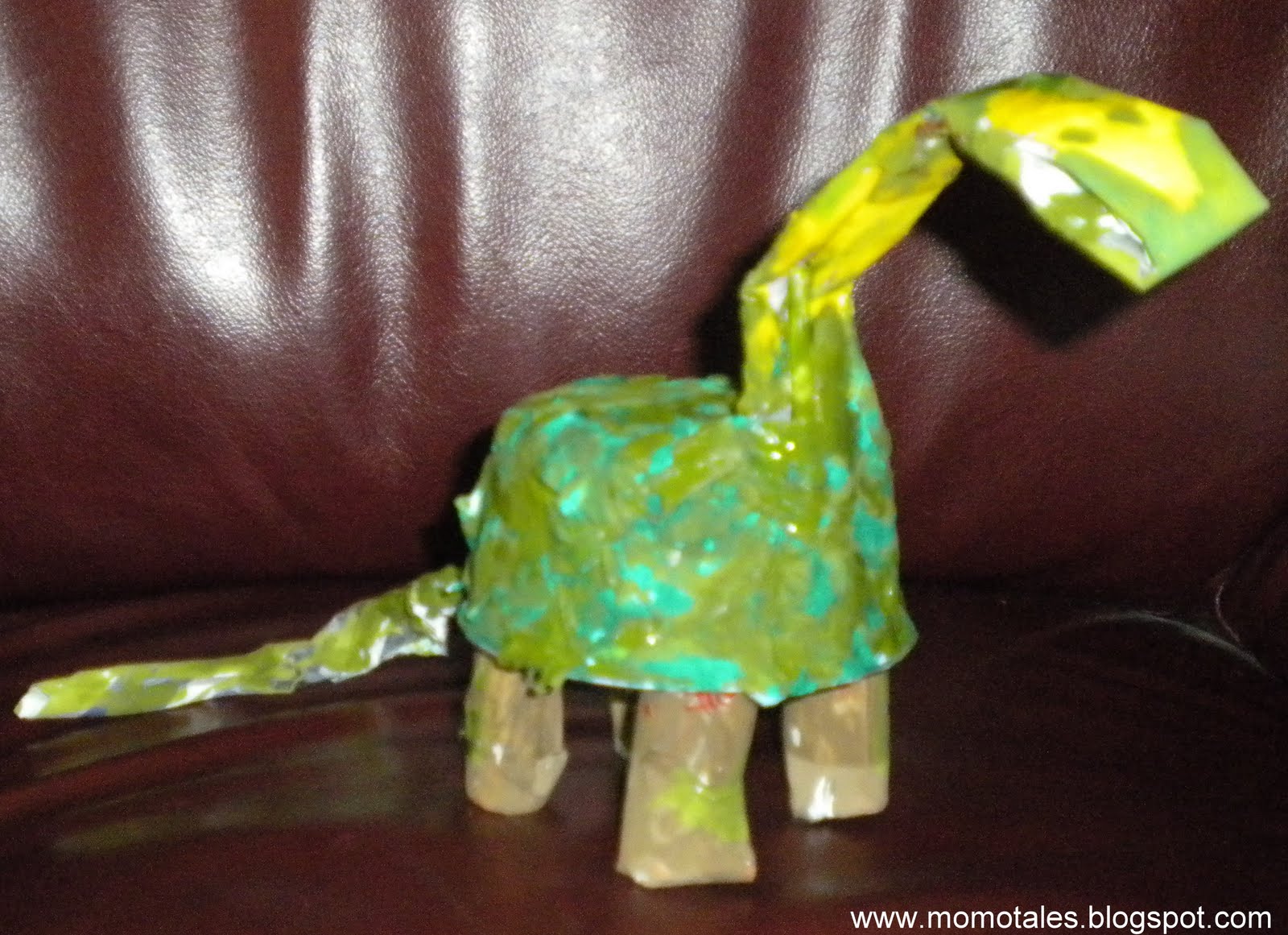 Dingo the dinosaur paper mache submission 1 Artsy Craftsy Mom