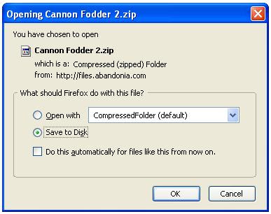 Saving the zip file