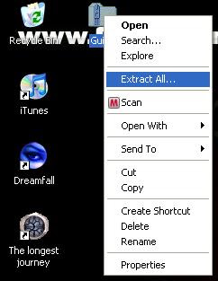 Extracting zip file