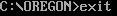 DOS exit command