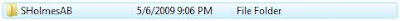 Windows Vista folder