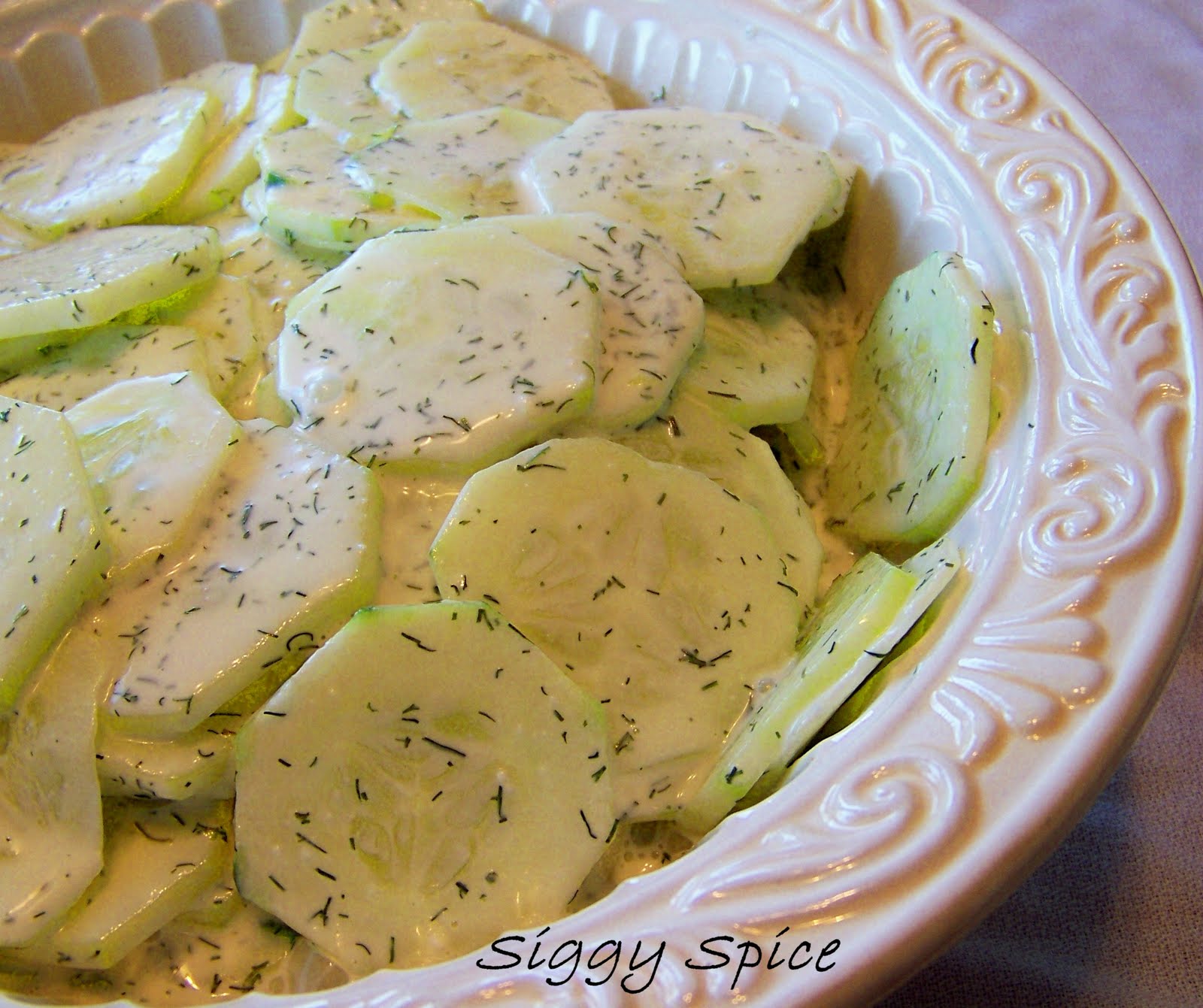 Siggy Spice Creamy Dill Cucumber Salad