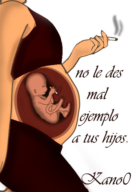 No le des mal ejemplo a tus hijos.