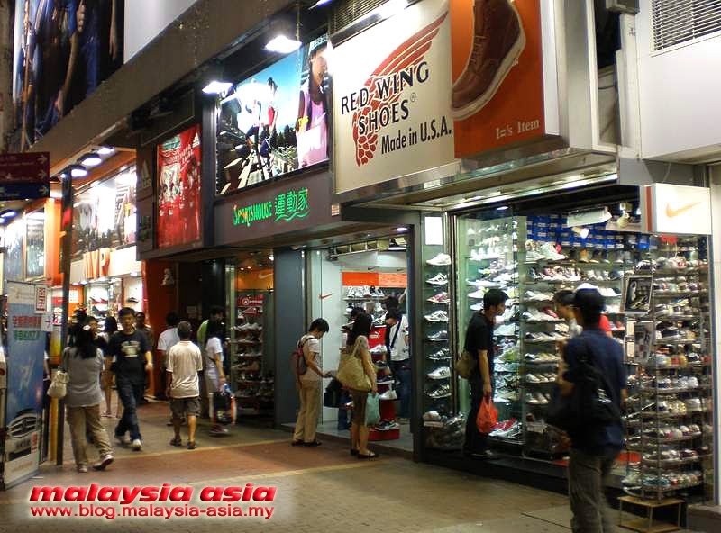 Sports Shoe Street in Mong Kok, Hong Kong Malaysia Asia