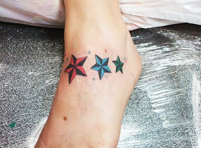 blue nautical star tattoos