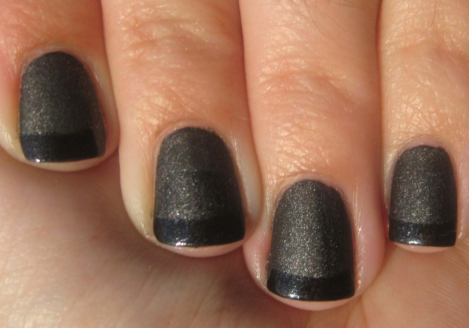 Nailgirl's Niche Weekend Black on Black French Manicure