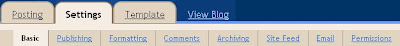 New Blogger tabs and sub-tabs