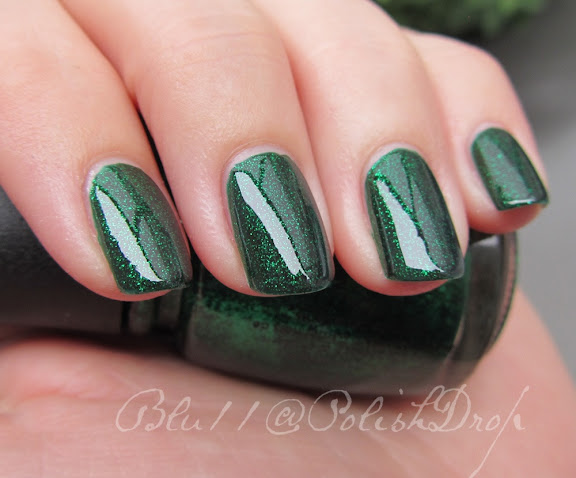 4. China Glaze Nail Lacquer in "Emerald Sparkle" - wide 4