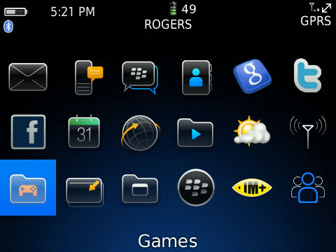Blackberry 6 Icons
