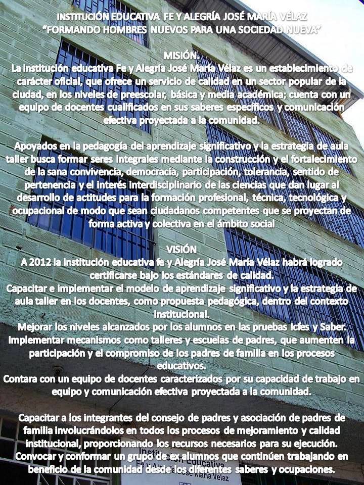 Institución Educativa Fe y Alegría José María Velaz