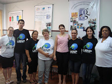 Equipe Alfaletra com as Secretárias do Ensino Fundamental e Infantil