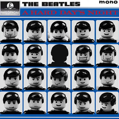 Albuns musicais clássicos recriados Lego