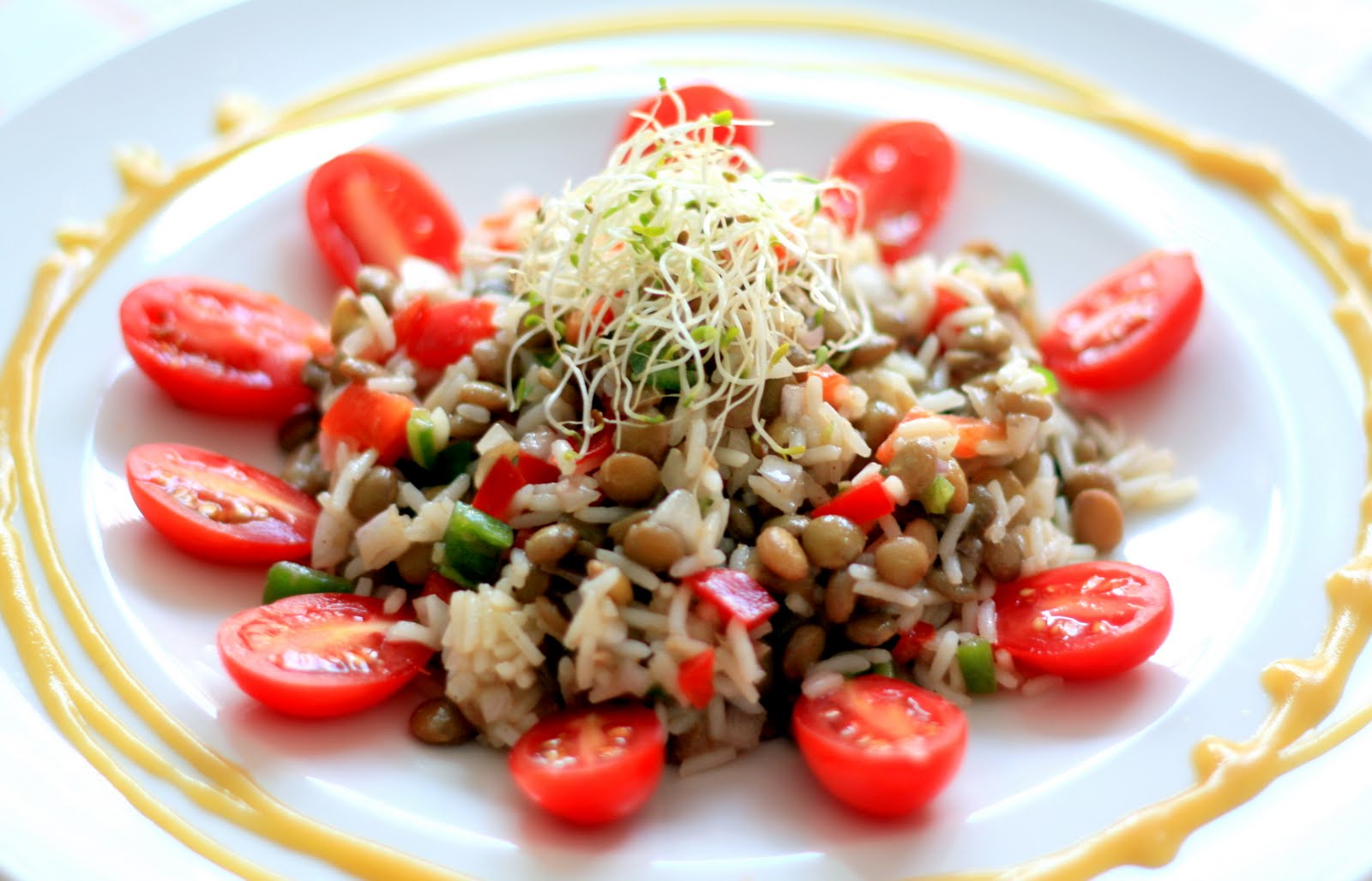 Lentejas y Arroz en Ensalada, con Mostaza y Miel | Cocina Para Emancipados