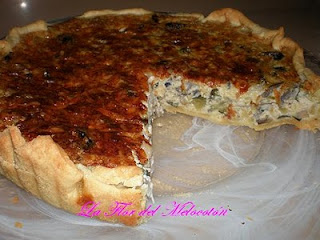 Quiche De Calabacín, Champiñones Y Gambas
