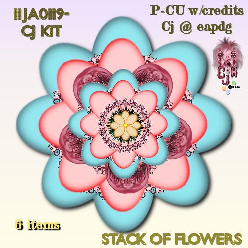 Homespun Graphics: Stack of Flowers PNG Graphics Download -- FREE