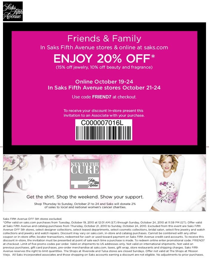 Saks Coupon
