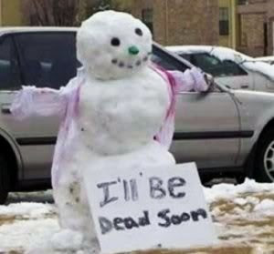 morte do boneco de neve
