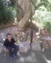 jaden and sissy in front of a dino nest!!!!!