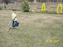 jaden playing baseball at grandmas house!!