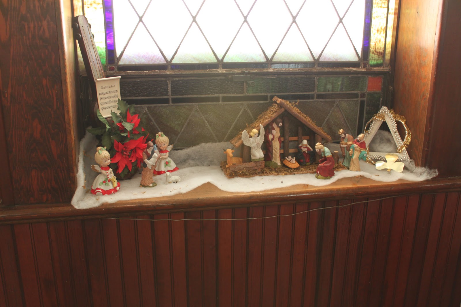 Day by Day, at home, away: Church window decorations