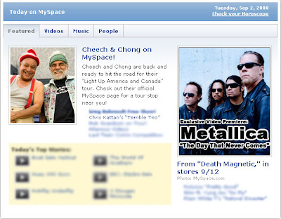 Myspace Old Homepage