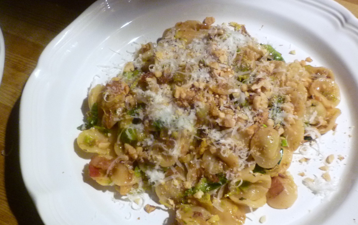 For Love of the Table Pasta with Shredded Brussels Sprouts & Bacon