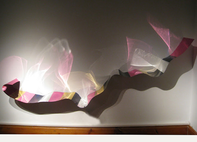 Rio, 2008- 1' x 20' x 1'- reflective paper & wood