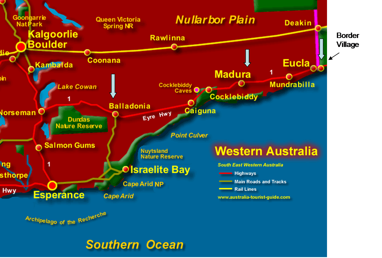 G'DAY TO OUR MATES NORSEMAN/BALLADONIA/MADURA/EUCLA/BORDER VILLAGE
