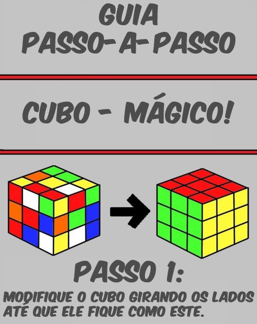 como resolver o cubo mágico passo a passo? alguem me da um heeelllpppp aiii  :) 