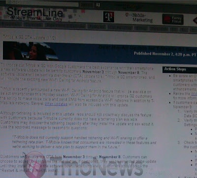 Tmobile G2 Wi-Fi Calling Update