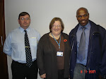 Mike and some staff at Queen Elizabeth Hospital