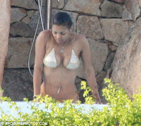 Bikini body: Janet Jackson showed off her Gold String Bikini picture pic photo Image Gallery