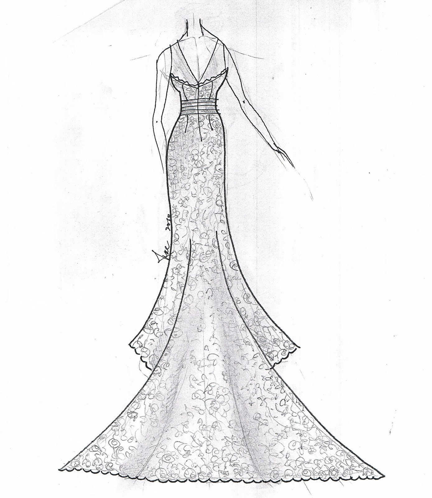 Bridal Gowns Sketches