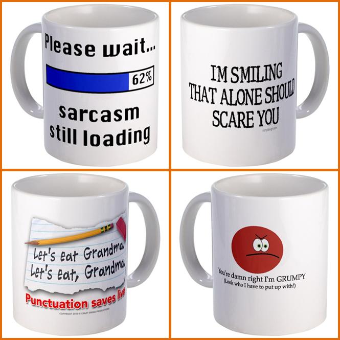 funny mugs. bundle of these funny mugs