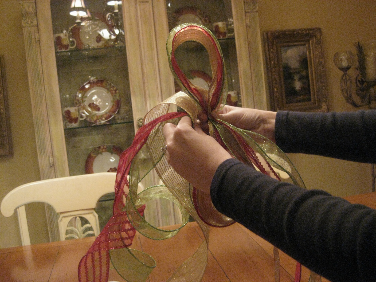 DIY Deco Mesh Wreath: Easy To Make Red Sparkle - Seeing Dandy Blog