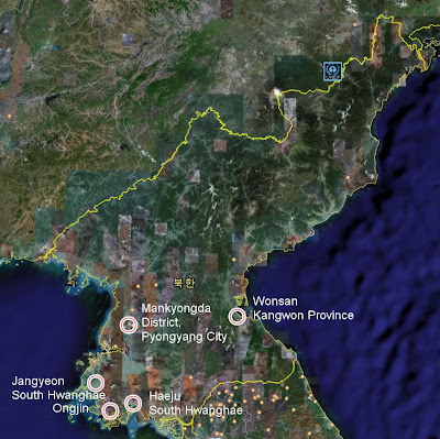 google earth north korea at night. google earth north korea
