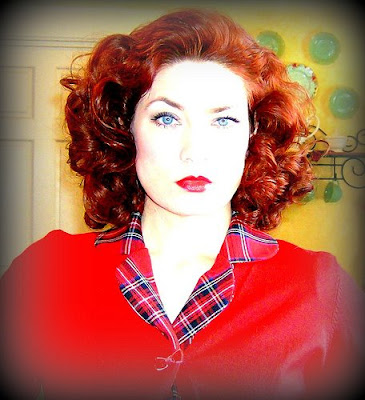 Curly Hair Vintage. Wish my hair looked this red