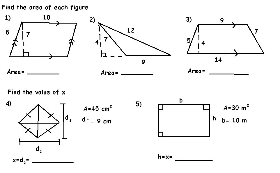 Polygonmania 6.7 Areas of Triangles and Quadrilaterals