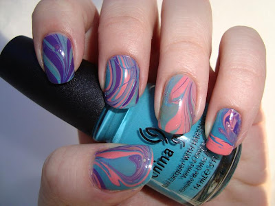 Water Marbling. Hey everyone! Today's blog post is going to take the nail