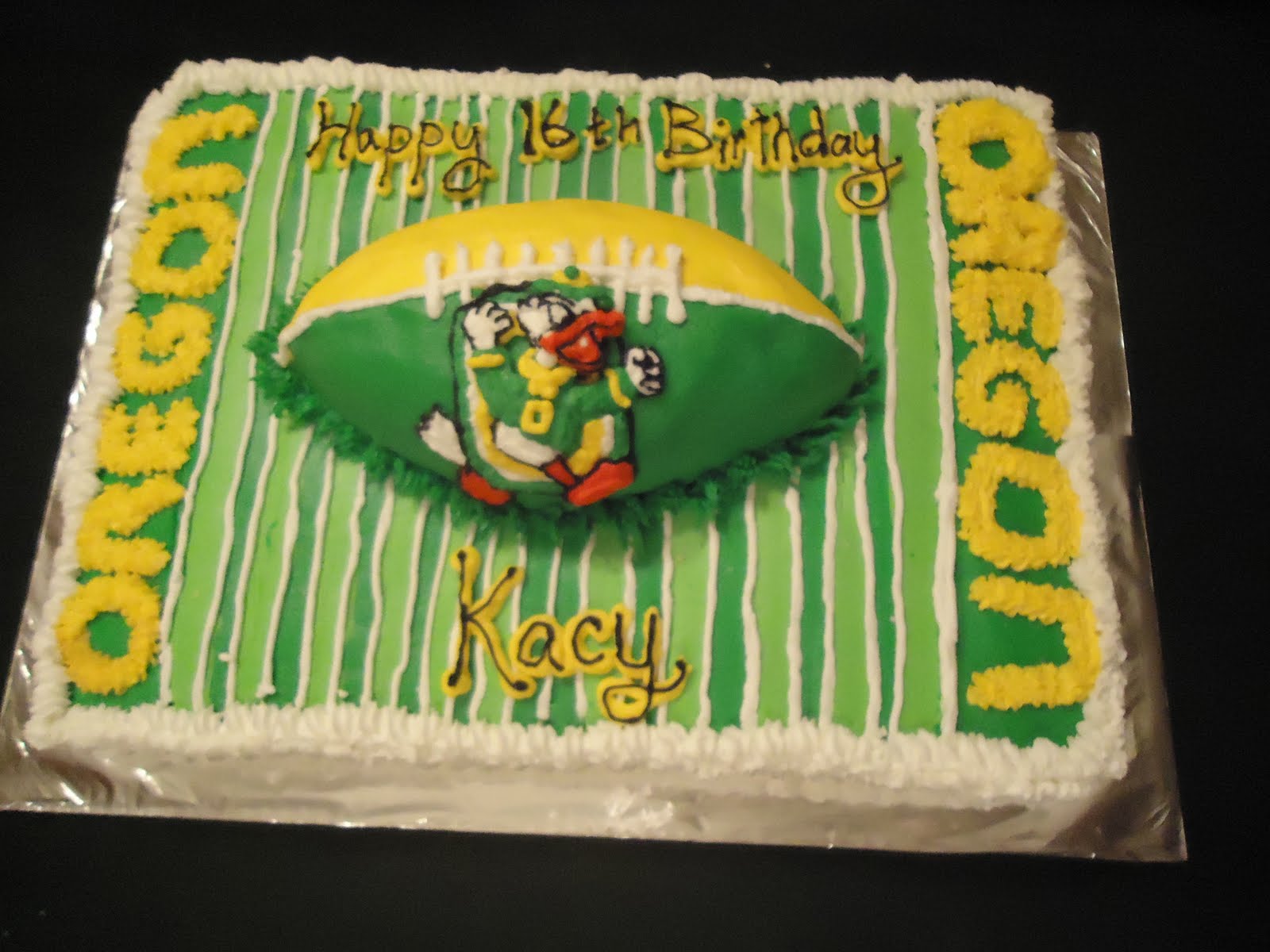 Cat's Cake Creations Oregon Ducks Birthday Cake