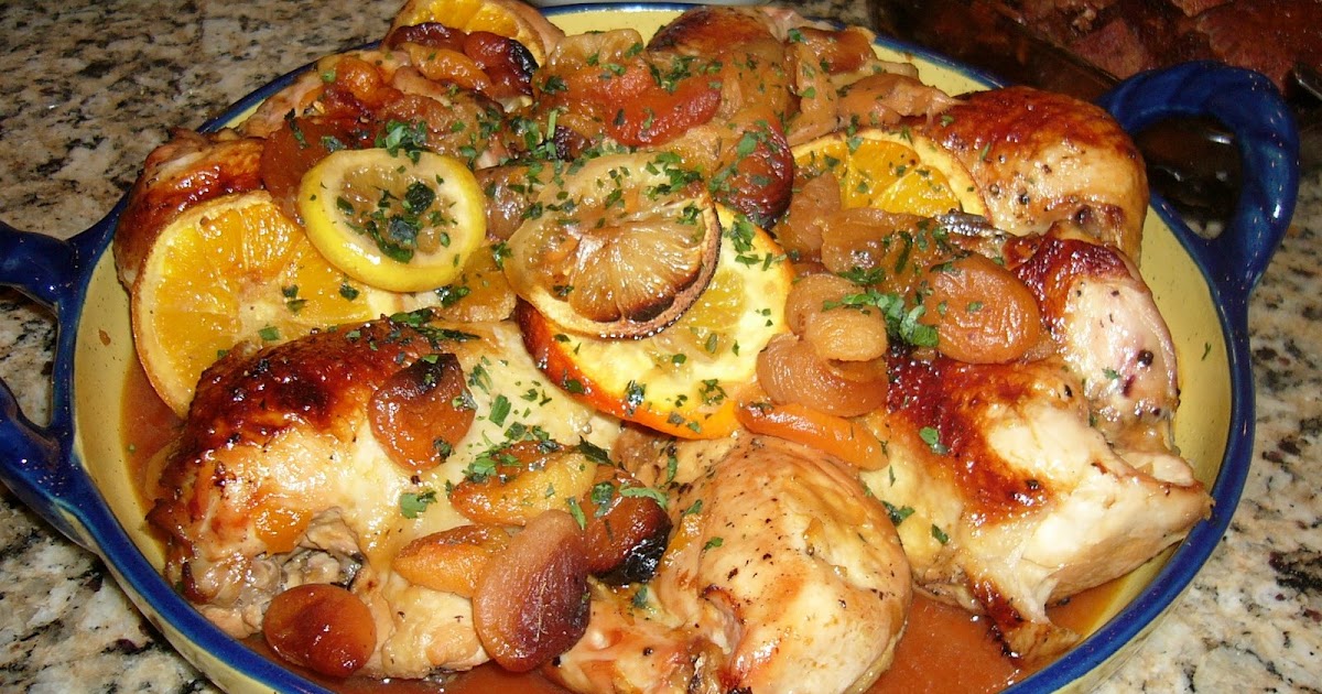 Taste With The Eyes Honey Orange Chicken with Lemons and Apricots