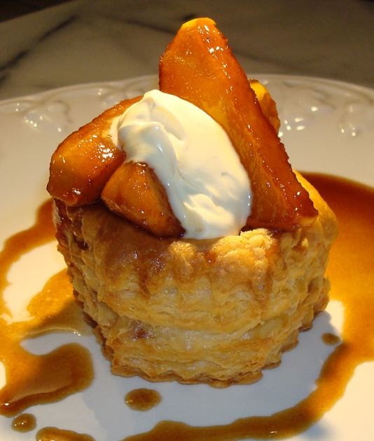 Taste With The Eyes Caramelized Apples in Puff Pastry Shell