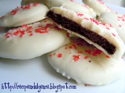 White chocolate sugar cookies with peppermint royal icing Recipe Indulgence: Chocolate Peppermint Cookies