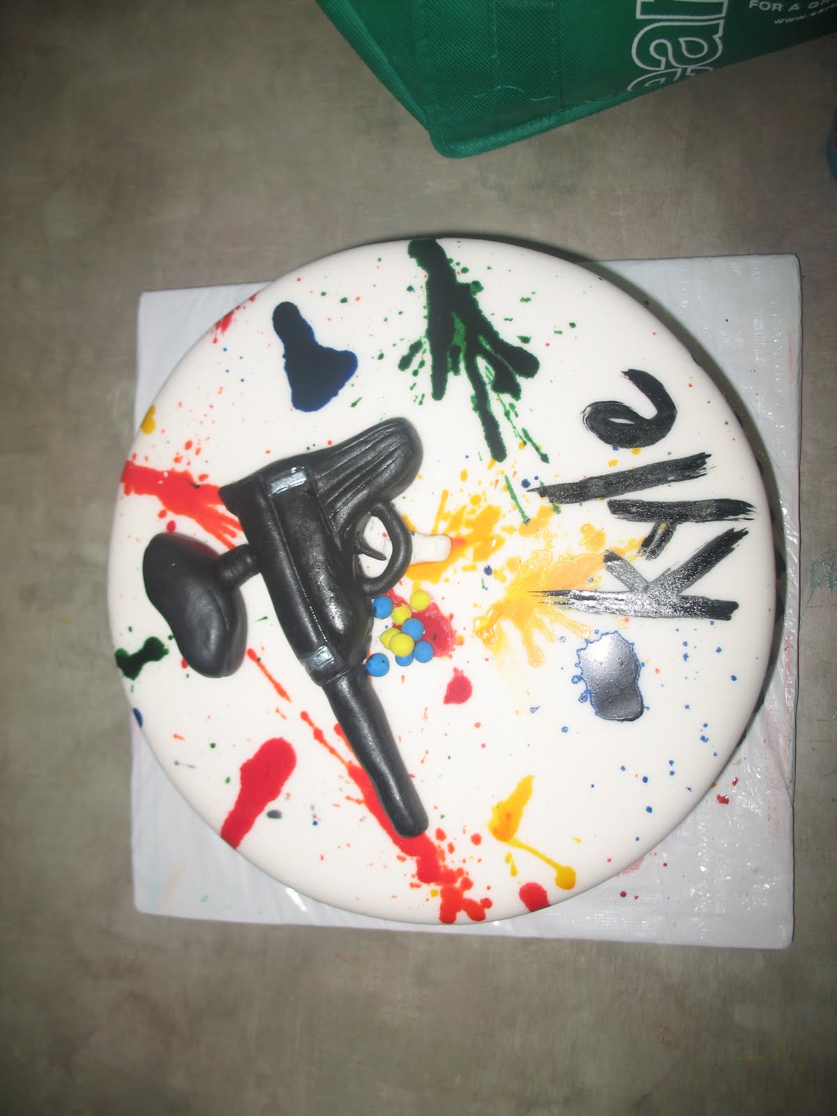 Little Miss Muffins Cakes! Paintball Cake